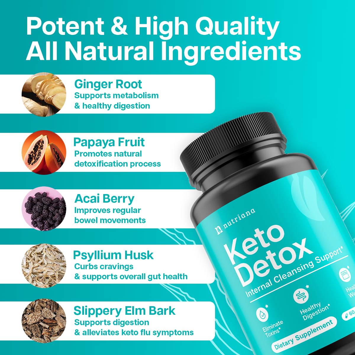 Nutriana Keto Detox Cleanser - Weight Loss Keto Pills Liver Supplement for Men & Women NutrianaBuy Supplements Australia