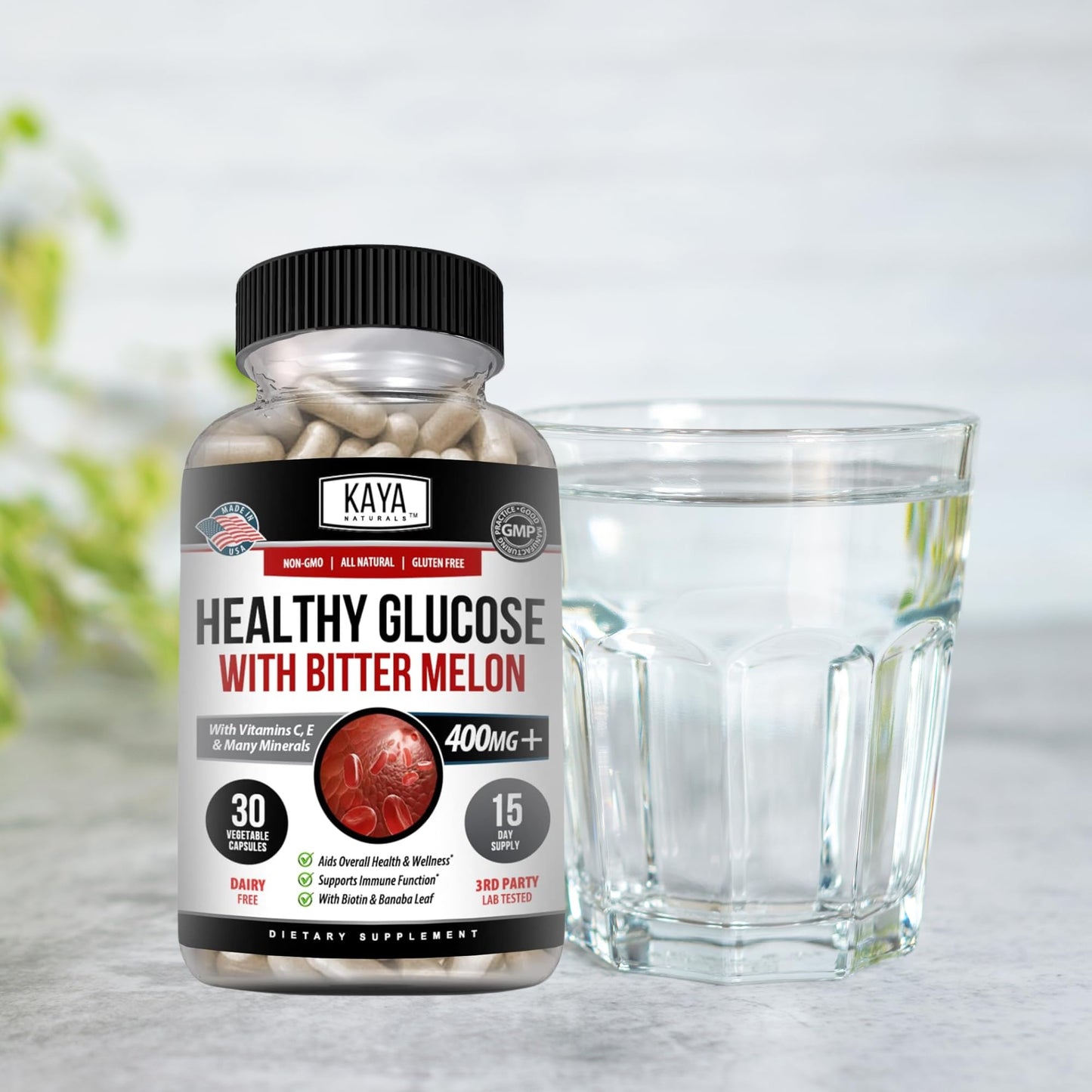 Kaya Naturals Healthy Gluco with Bittermelon Supplement | Support Healthy Levels and Function, 20 Herbs Vitamins and Minerals, Alpha Lipoic Acide, Cinnamon, Vitamin C & E, Non-GMO (30 Count) Kaya NaturalsBuy Supplements Australia