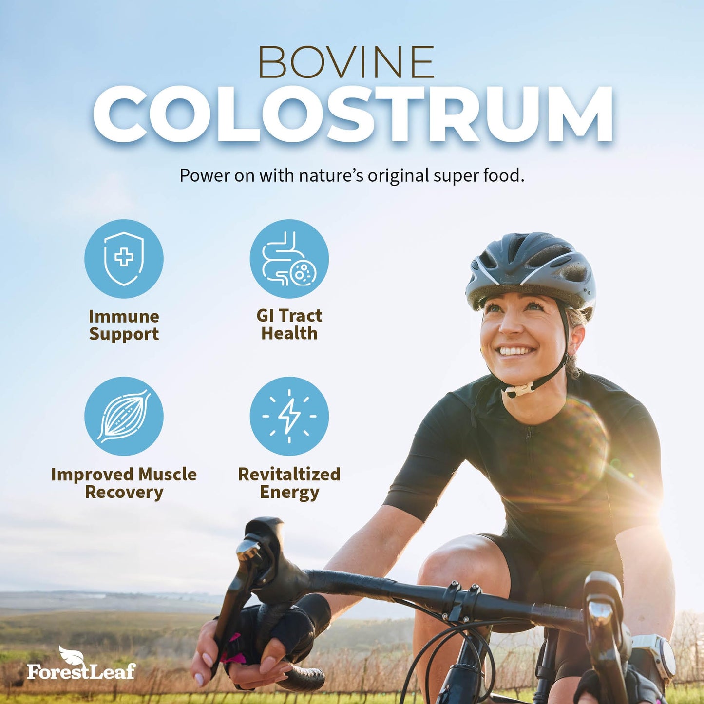 ForestLeaf Colostrum Powder 50% IgG Highest Pure Concentration, Grass Fed Colostrum Supplement for Gut Health, Immune Support and Muscle Recovery, Bovine Colostrum for Humans, Unflavored, 45 Servings ForestLeafBuy Supplements Australia