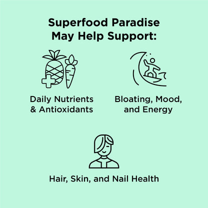 nbpure Earthy Andy Superfood Paradise, Mango Pineapple, 30 Servings nbpureBuy Supplements Australia