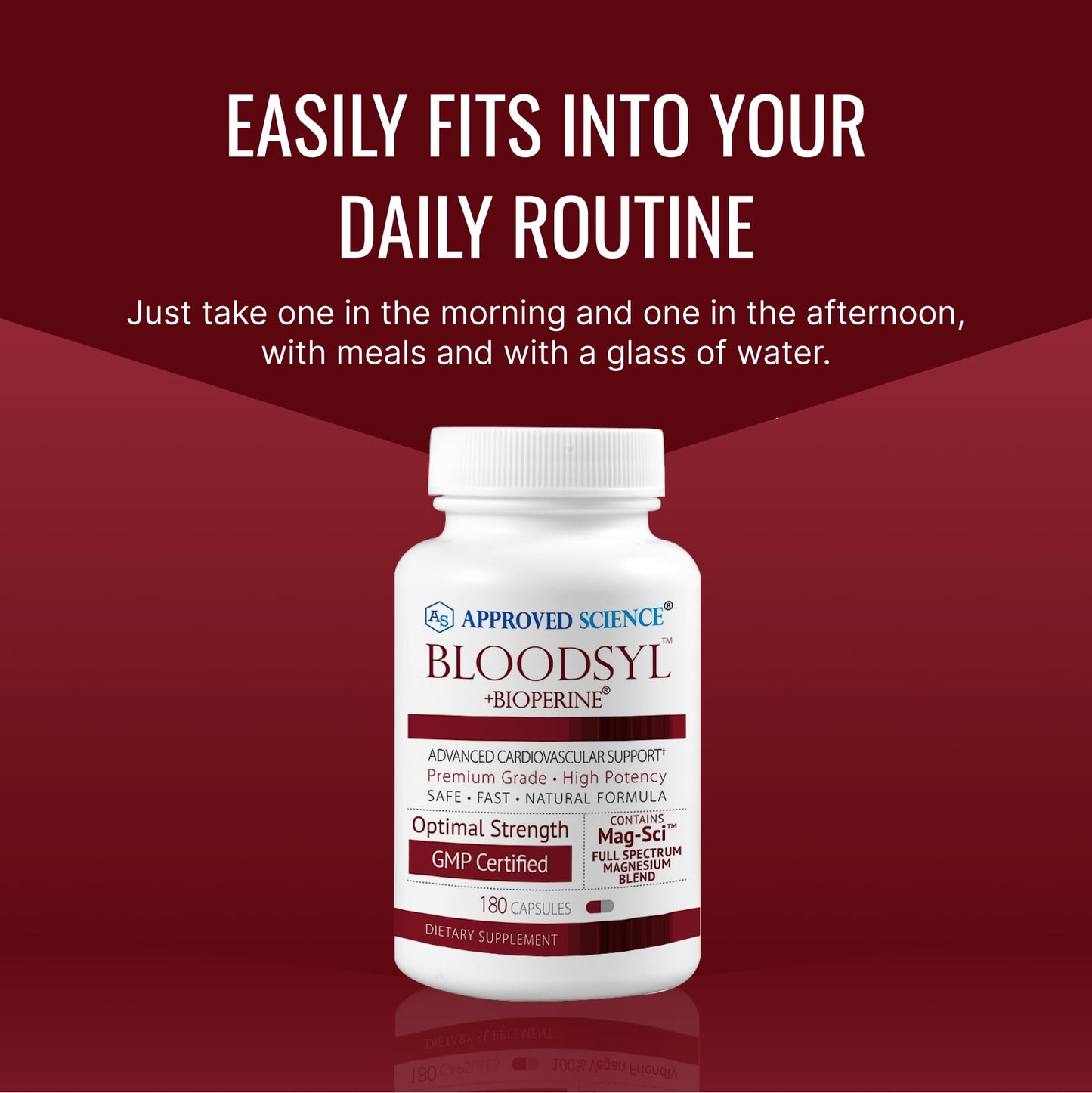 Approved Science Bloodsyl - Supports Blood Flow - Hawthorn Berry, Magnesium, BioPerine - Vegan - 180 Capsules - Pack of 1 Approved ScienceBuy Supplements Australia