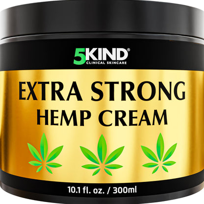 5kind Extra Strong Hemp Cream 10.1 fl oz - Maximum Strength - Natural Topical Cream - Muscle Rub for Lower Back, Joints, Neck, Knees, Shoulders 5kind clinical skincareBuy Supplements Australia