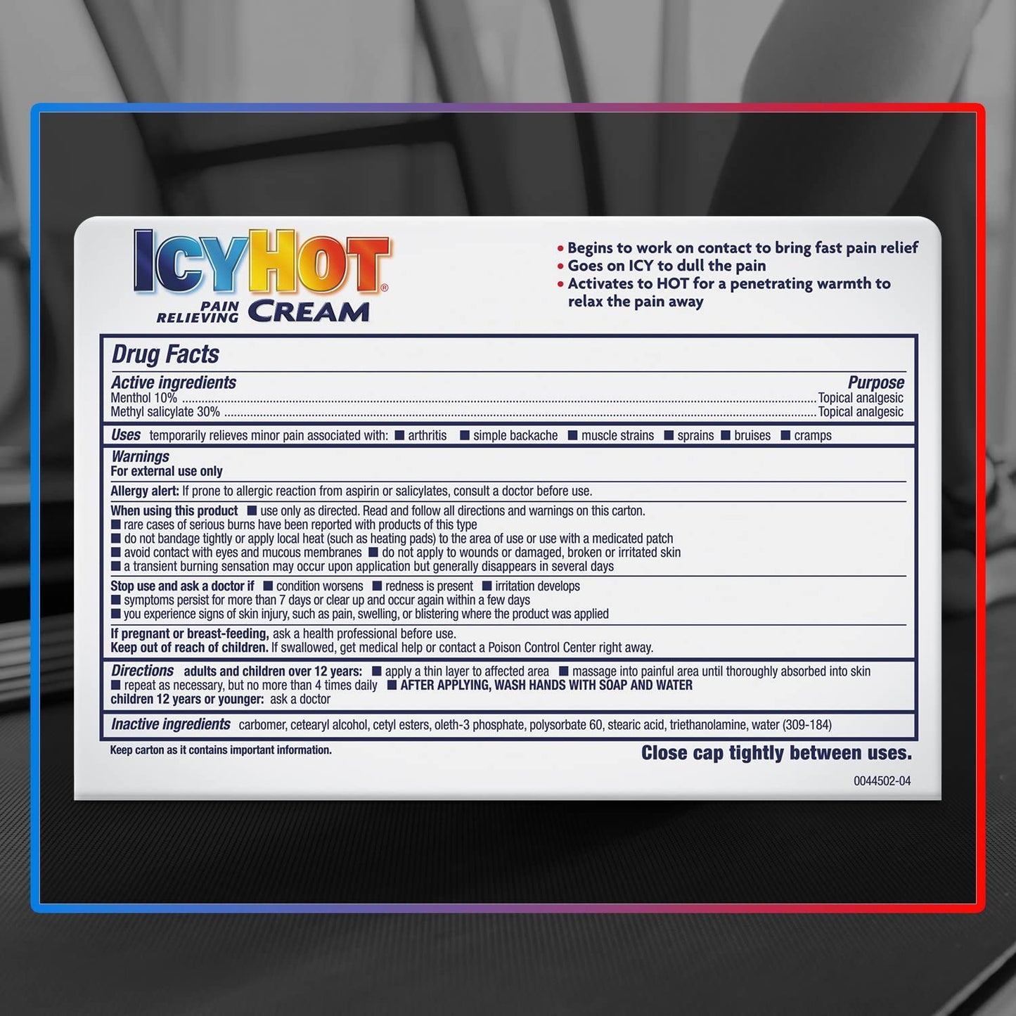 ICY HOT Pain Relieving Cream Extra Strength 3 oz ( Packs of 4) Icy HotBuy Supplements Australia
