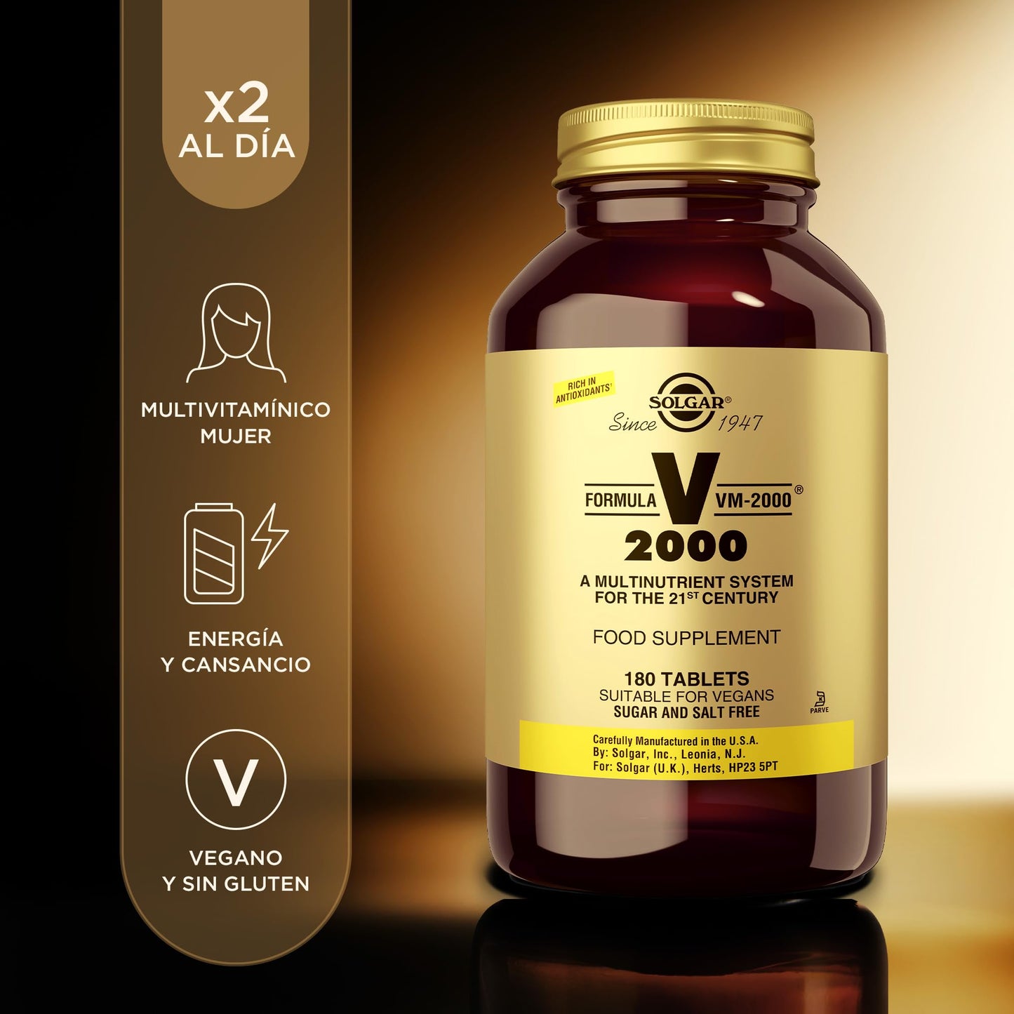 Solgar Formula VM-2000 (Multinutrient System), 180 Tablets - Premium Quality Multiple - Contains Zinc - Supports A Healthy Immune System - Vegan, Dairy Free, Kosher - 90 Servings SolgarBuy Supplements Australia