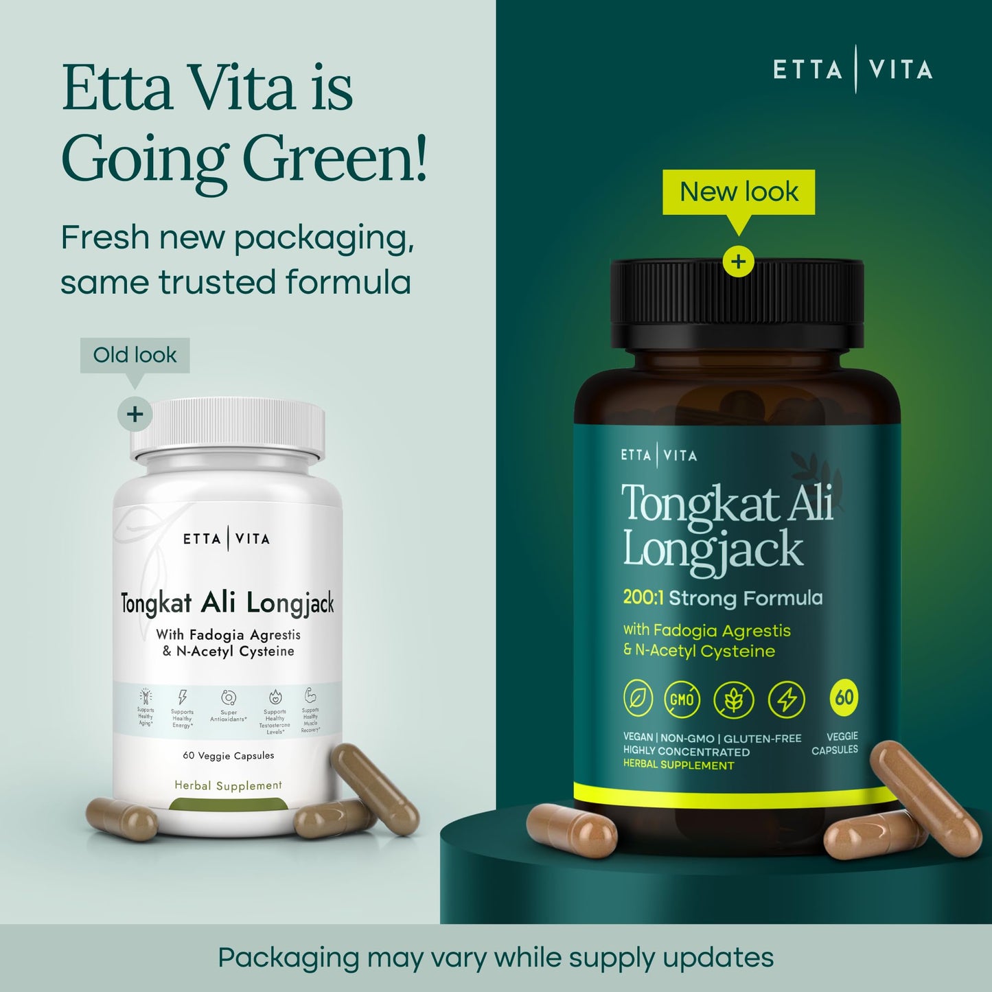 Potent Longjack - Tongkat Ali & Fadogia Agrestis Supplement for Men & Womens Energy, T Support, Lean Muscle Growth & Recovery, Hormonal Balance, Pre-Workout with Vegan NAC Liver Detox & Cleanse Etta VitaBuy Supplements Australia