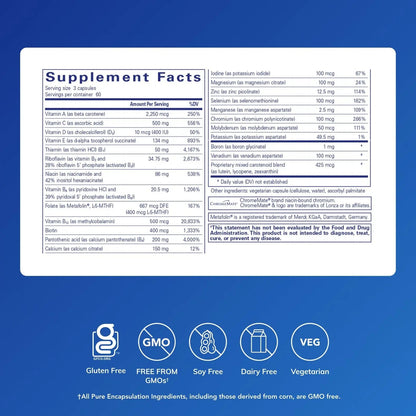 Pure Encapsulations Nutrient 950 Without Copper & Iron | Hypoallergenic Multi-Vitamin/Mineral Formula for Optimal Health | 180 Capsules Pure EncapsulationsBuy Supplements Australia