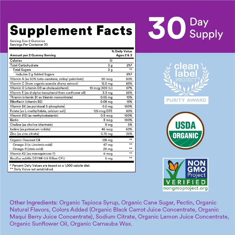 SmartyPants Organic Toddler Multivitamin Gummies & So Cozy Leave in Conditioner for Kids' Curly Hair, 60 Count SmartyPantsBuy Supplements Australia