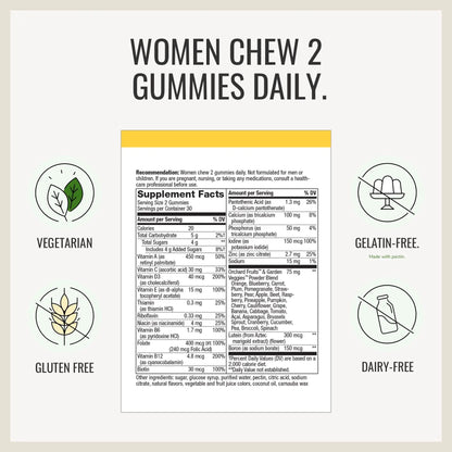Nature's Way Alive! Women’s and Men’s 50+ Gummy Multivitamins, B-Vitamins, Delicious Flavors Nature's Way