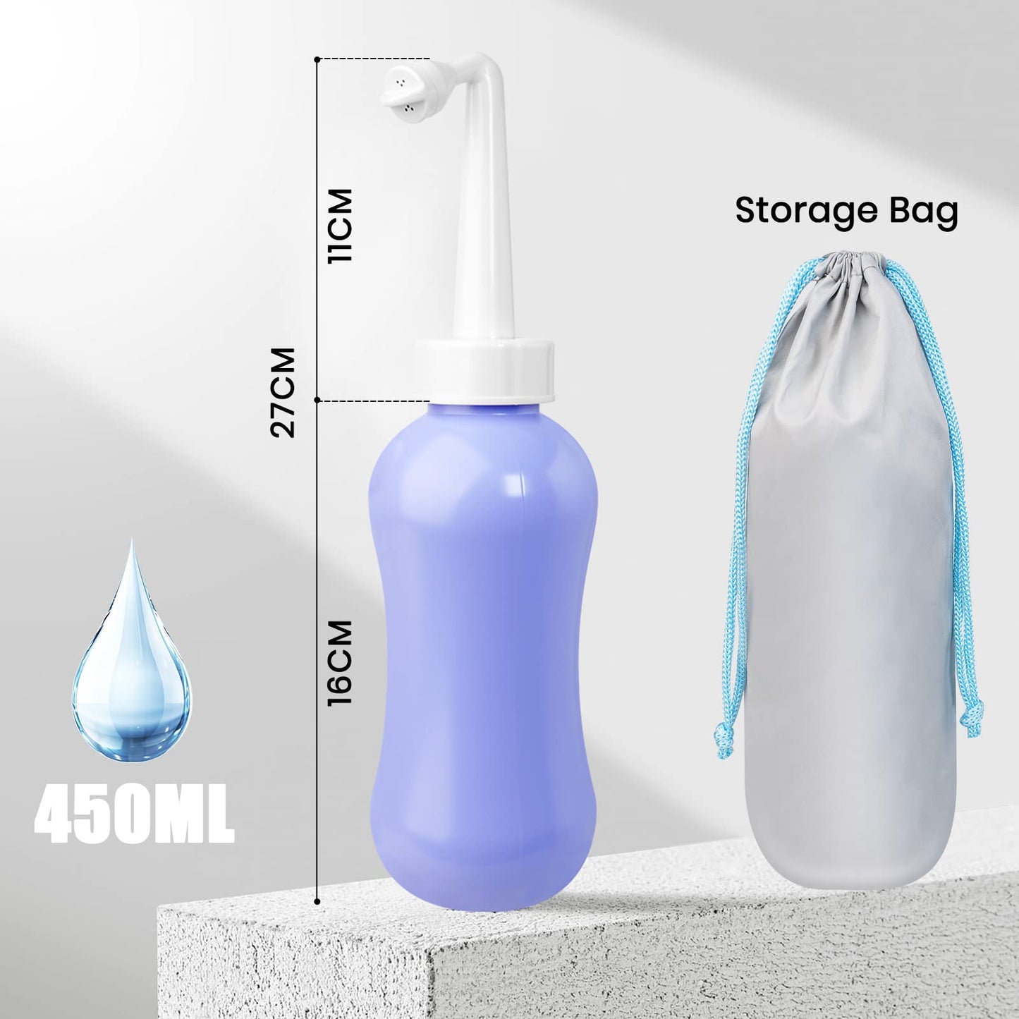 450ml Peri Bottle Postpartum for Feminine Care, 2 Pack Portable Travel Bidet for Toilet, Perineal Bottle VicnKioHBuy Supplements Australia