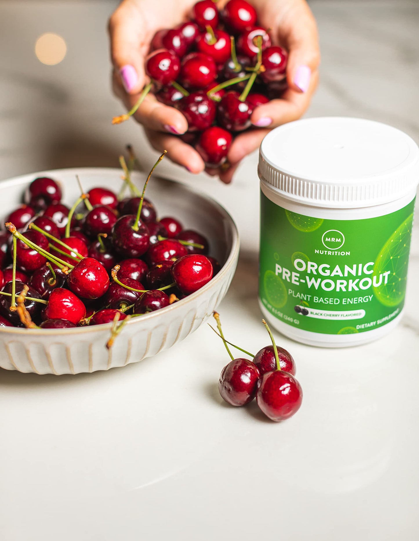 MRM Nutrition Organic Pre-Workout Powder | Black Cherry Flavored | Superfoods MRMBuy Supplements Australia