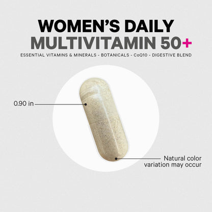 Codeage Women’s Multivitamin 50+ Supplement - Essential Vitamins for Women Over 50, Minerals, CoQ10, Hyaluronic Acid, Probiotics, Black Cohosh, Ashwagandha & Superfoods - Non-GMO - 90 Capsules CodeageBuy Supplements Australia