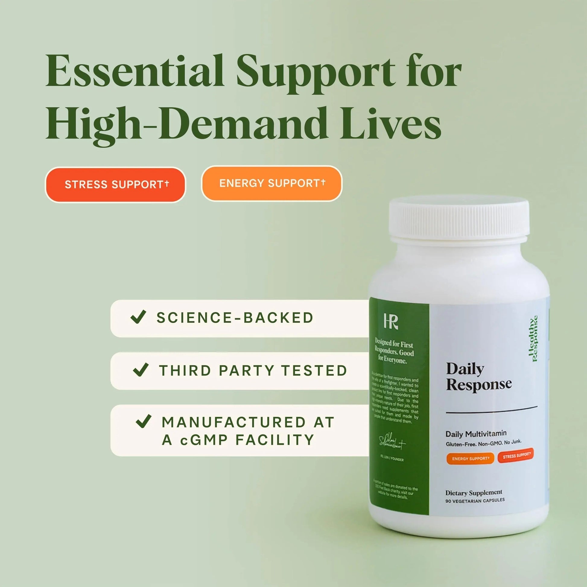 Healthy Response Daily Response Multivitamin 90 Capsules - Multivitamin + Adaptogen Blend for Energy & Stress Support Healthy ResponseBuy Supplements Australia