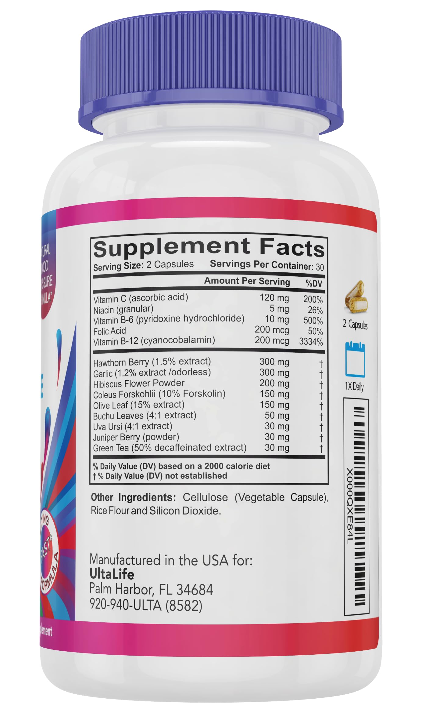 ULTALIFE Blood Pressure Supplements - Advanced Blood Pressure Supplement Complex ULTALIFEBuy Supplements Australia