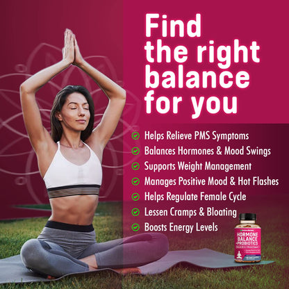 Hormone Balance + Probiotics for Women (3450mg) Natural Relief for Menopause Rainbow Nutrients, LLCBuy Supplements Australia