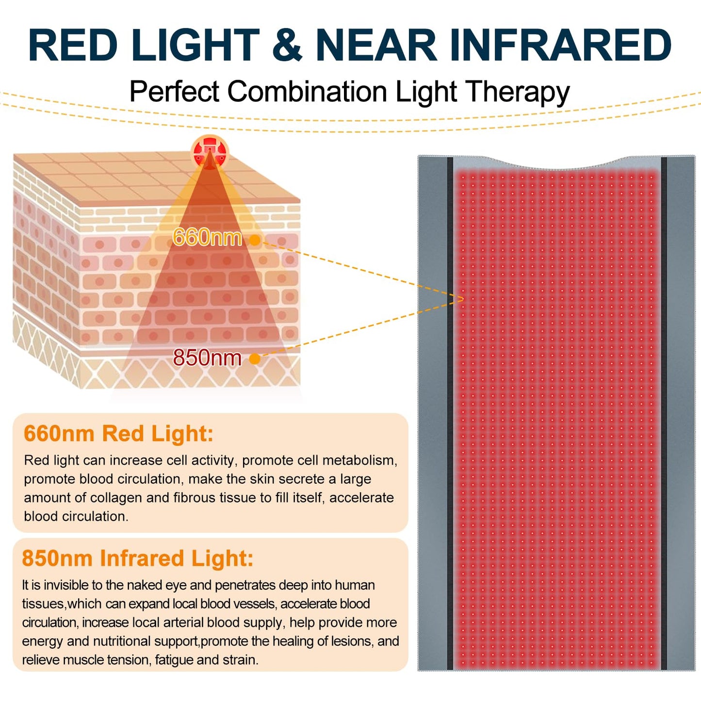 Red Light Therapy for Body - Full Body Red Light Therapy Mat, 71.0x33.33in, 2570Pcs KaoudtBuy Supplements Australia