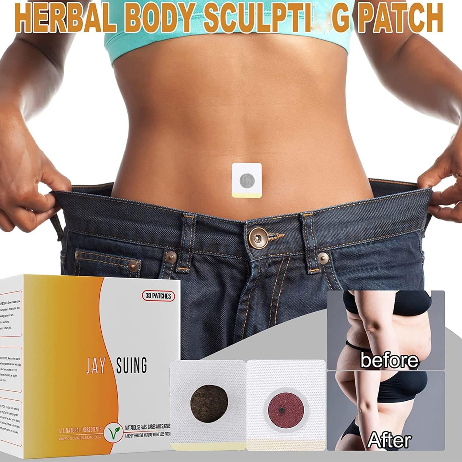 30Pcs Belly Patch, Waterproof Stickers for Women Girls, Natural Belly Sticker for Women and Men RosardenBuy Supplements Australia