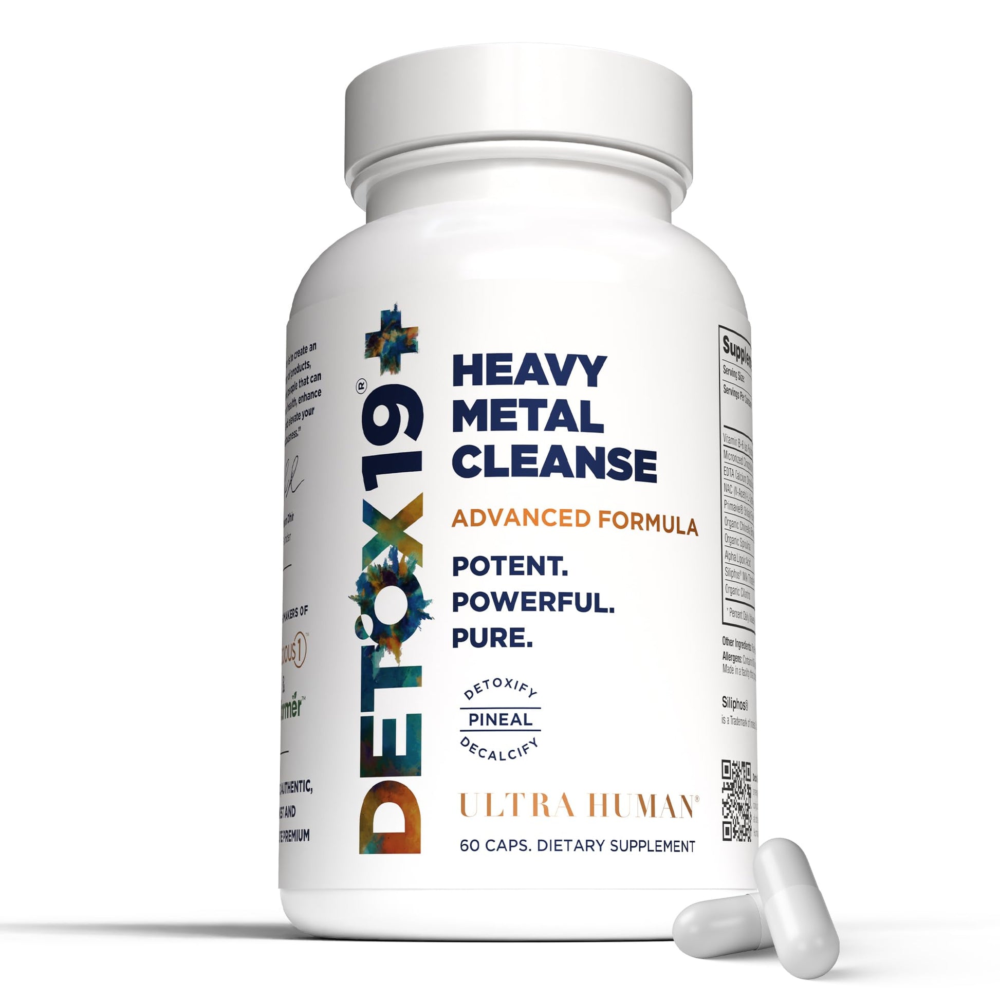 Ultra Human Daily Wellness Support – Heavy Metal Detox Cleanse, with Zeolite, Shilajit, Organic Chlorella & Spirulina, NAC & Alpha Lipoic. Supports Daily Detox, Cognition, Immune System -(Made in USA) Ultra HumanBuy Supplements Australia