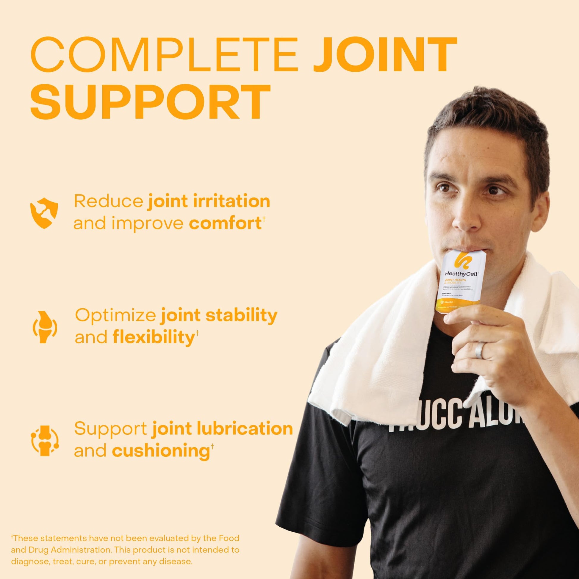 Healthycell Joint Health & Mobility Daily Liquid Supplement - Joint Support Supplement, Inflammation Response, Cartilage & Flexibility with Curcumin, Glucosamine & Chondroitin - 14 Gel Packs HealthycellBuy Supplements Australia