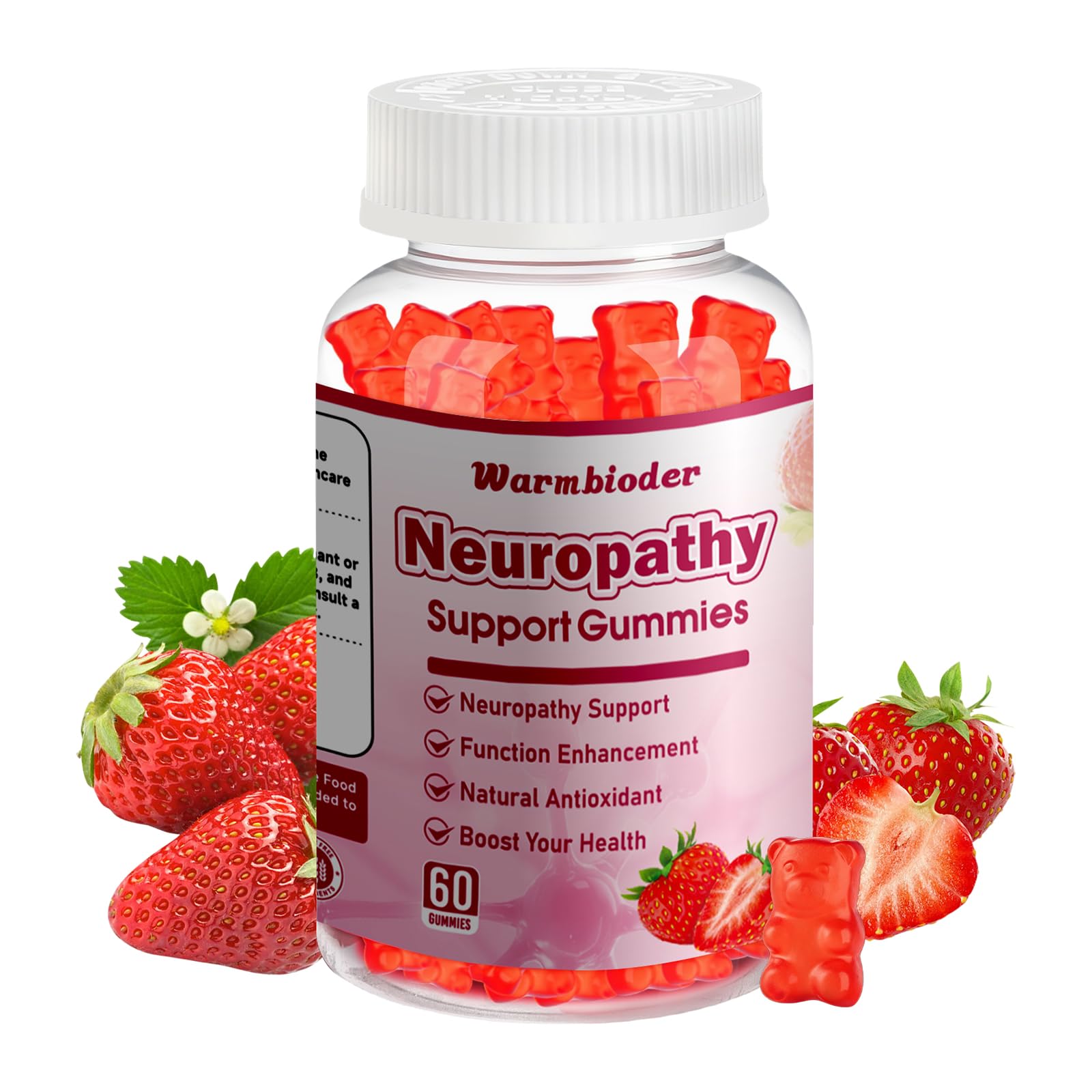 Sugar Free Neuropathy Support Gummies for Nerve – Enhanced Nerve Health, Regeneration, Cognitive Support with Vitamin B1, B6, B12, Magnesium, ALA, Turmeric, CoQ10 & More WarmbioderBuy Supplements Australia