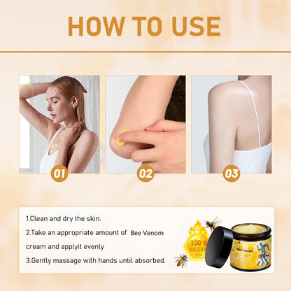 2 Pcs Bee Venom-Relief Cream, Professional Bee Venom Cream, Natural Joint Relief Gel, for Neck, Waist, Back Hand Feet and Leg YIVANNUOBuy Supplements Australia