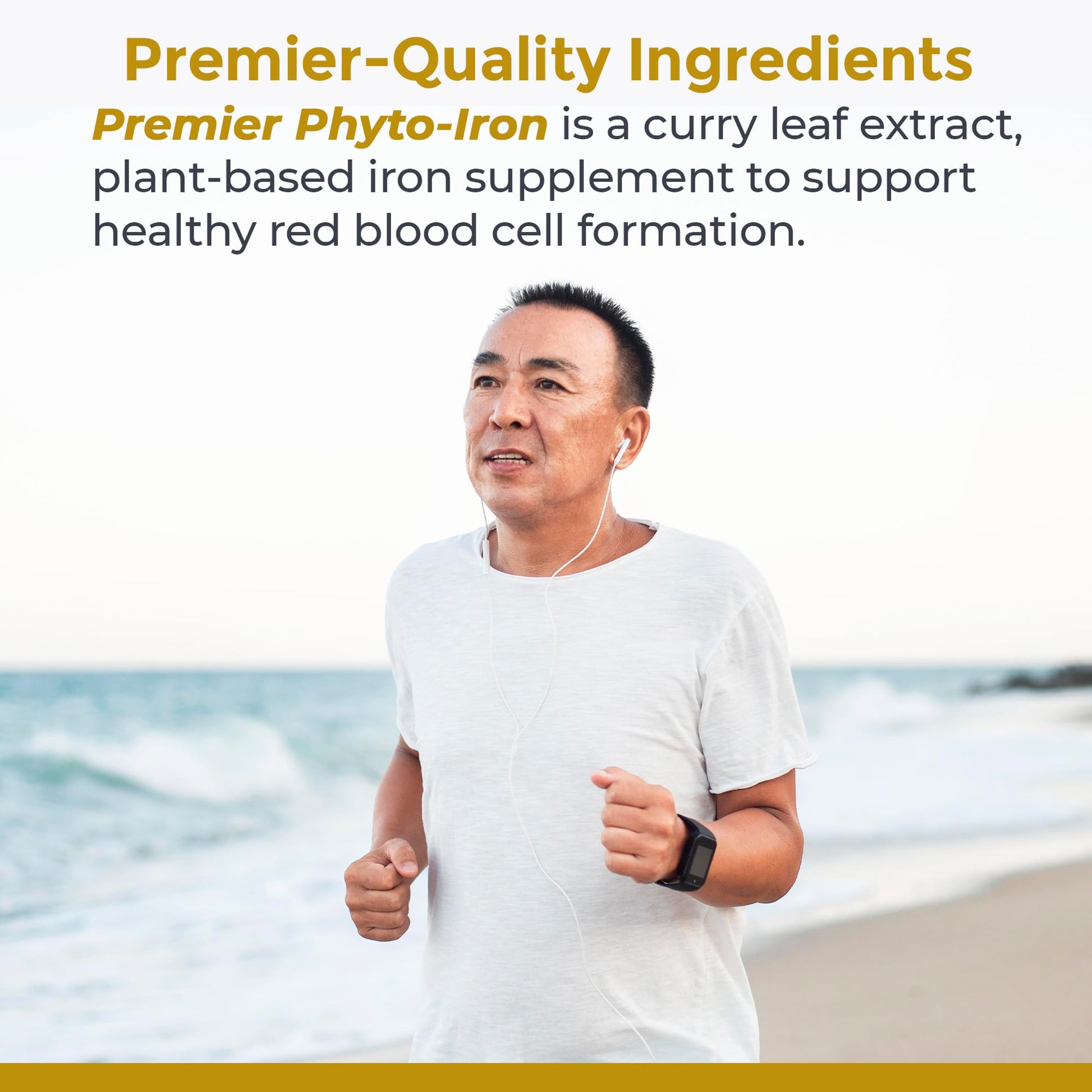 Premier Research Labs Phyto-Iron - Plant Based Iron for Men & Women for Blood Support, Curry Leaves Supplement, Iron Supplements, Non-Heme Iron, 18mg Iron Per Serving - 120 Vegetarian Capsules Premier Research LabsBuy Supplements Australia