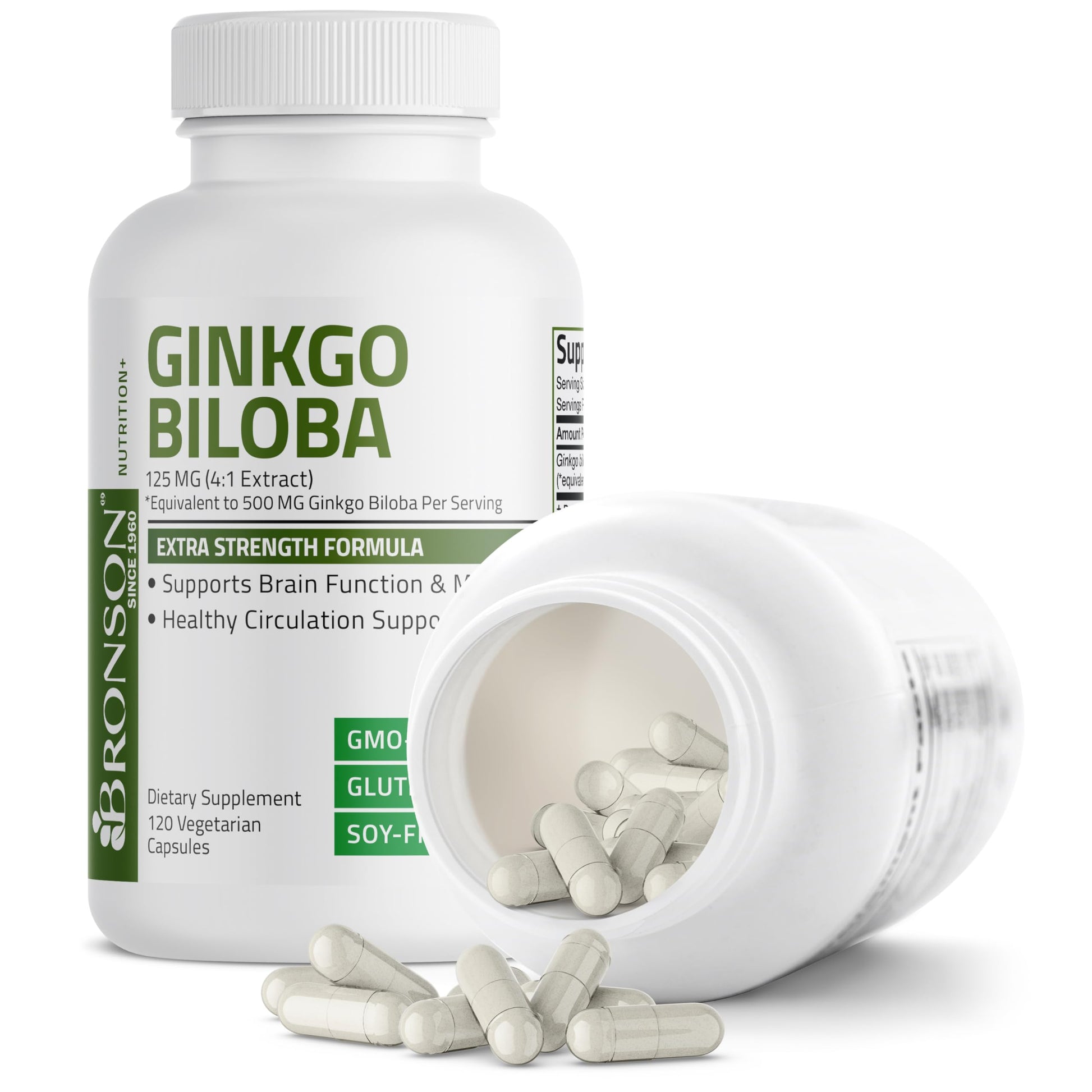 Bronson Ginkgo Biloba Extra Strength 125mg (4:1 Extract) Equivalent to 500mg BronsonBuy Supplements Australia