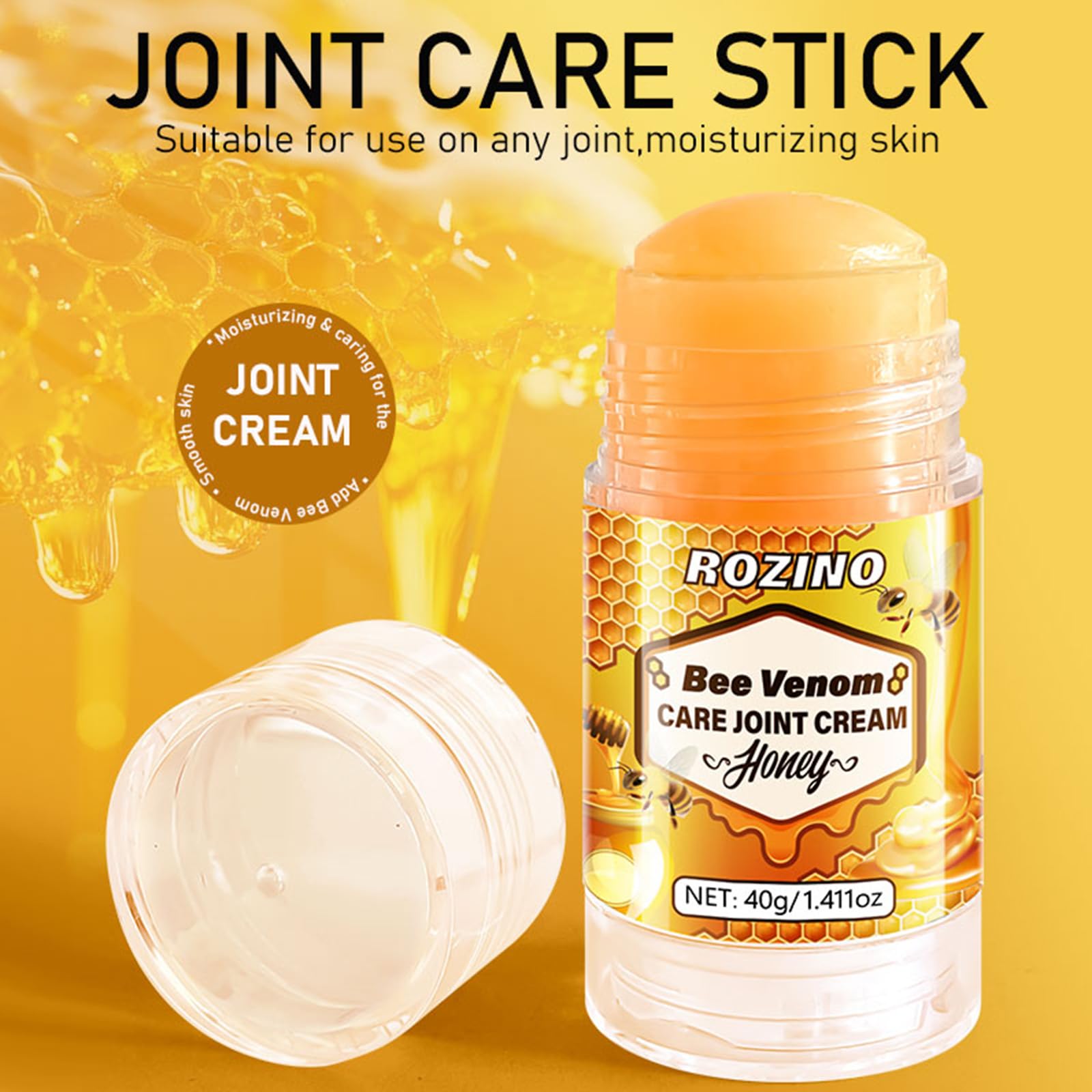 Bee Venom Joint Cream for Knees & Joint Support, Fast Absorbing, Non-Sticky Formula with Vitamin C, Aloe Vera for Soothing Comfort (1.411OZ) GenericBuy Supplements Australia