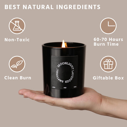 EMPTYFULL Lavender Scented Candles, Wood Wick, 11 oz Large Candle, Natural Soy Candles EmptyfullBuy Supplements Australia