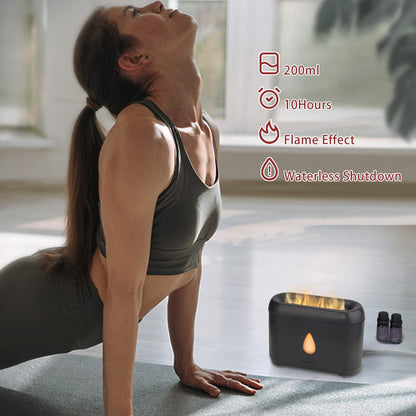200ml Compact Small Flame Diffuser for Essential Oil (Black) PhimuezlBuy Supplements Australia