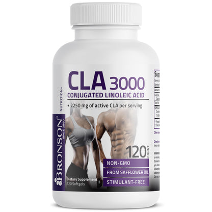 Bronson CLA 3000 Extra High Potency Supports Healthy Weight Management Lean Muscle Mass Non-Stimulating
