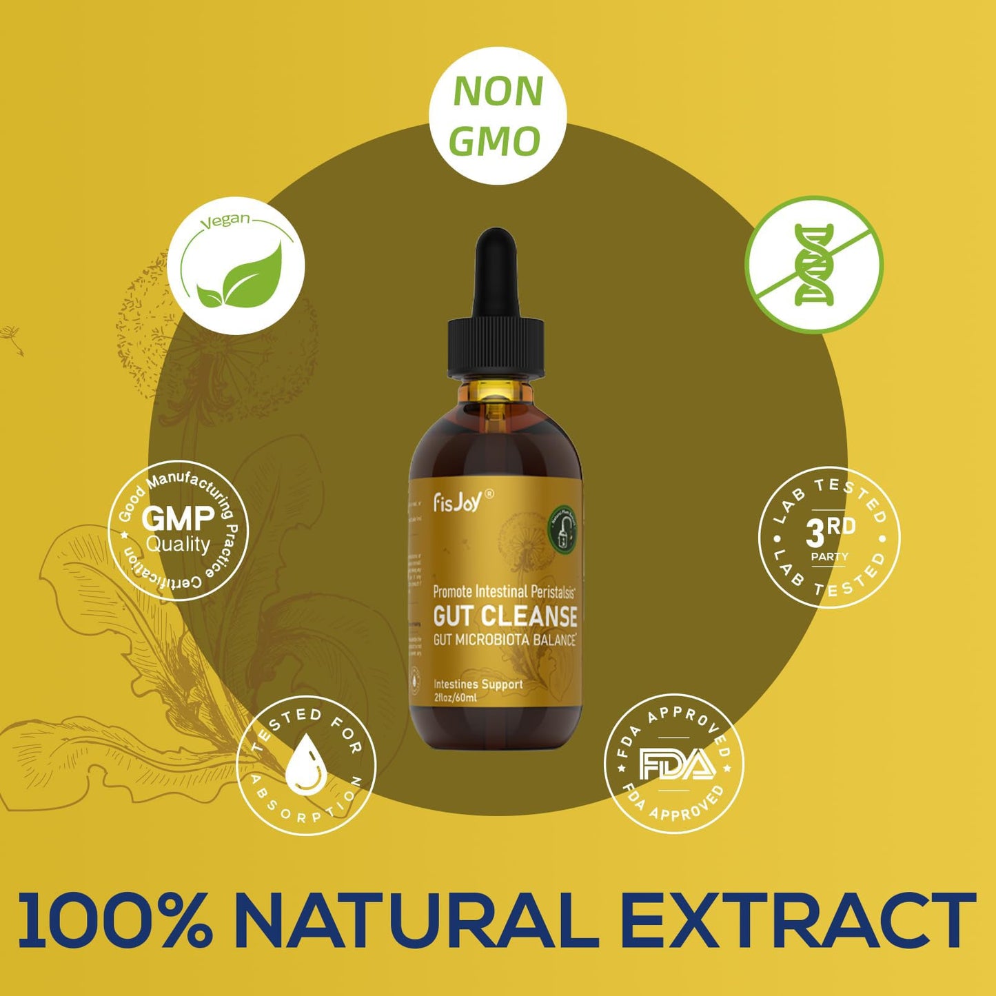 Fisjoy L-Carnitine & Herbal Liquid Drops – Gentle Daily Digestive Support with Pumpkin Seed, Clove & PAU D’Arco Extracts, Folate & Chromium, Vegan, Sugar-Free, 2 fl oz (60 mL) FisjoyBuy Supplements Australia