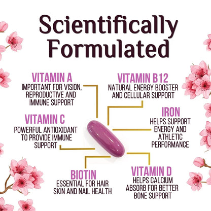 Multivitamin for Women - Complete Daily Womens Multivitamins with Calcium, Folic Acid, Vitamin A, C, D, E, & B Vitamins Nature's NutritionBuy Supplements Australia