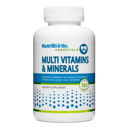 NutriBiotic – Multi Vitamins & Minerals, 180 Ct Capsules (Formerly Hypoallergenic Multiple) | 72 Pure Trace Elements in a Base of Chlorella | Pharmaceutical-Grade & Highly Absorbable | Gluten Free NutriBioticBuy Supplements Australia