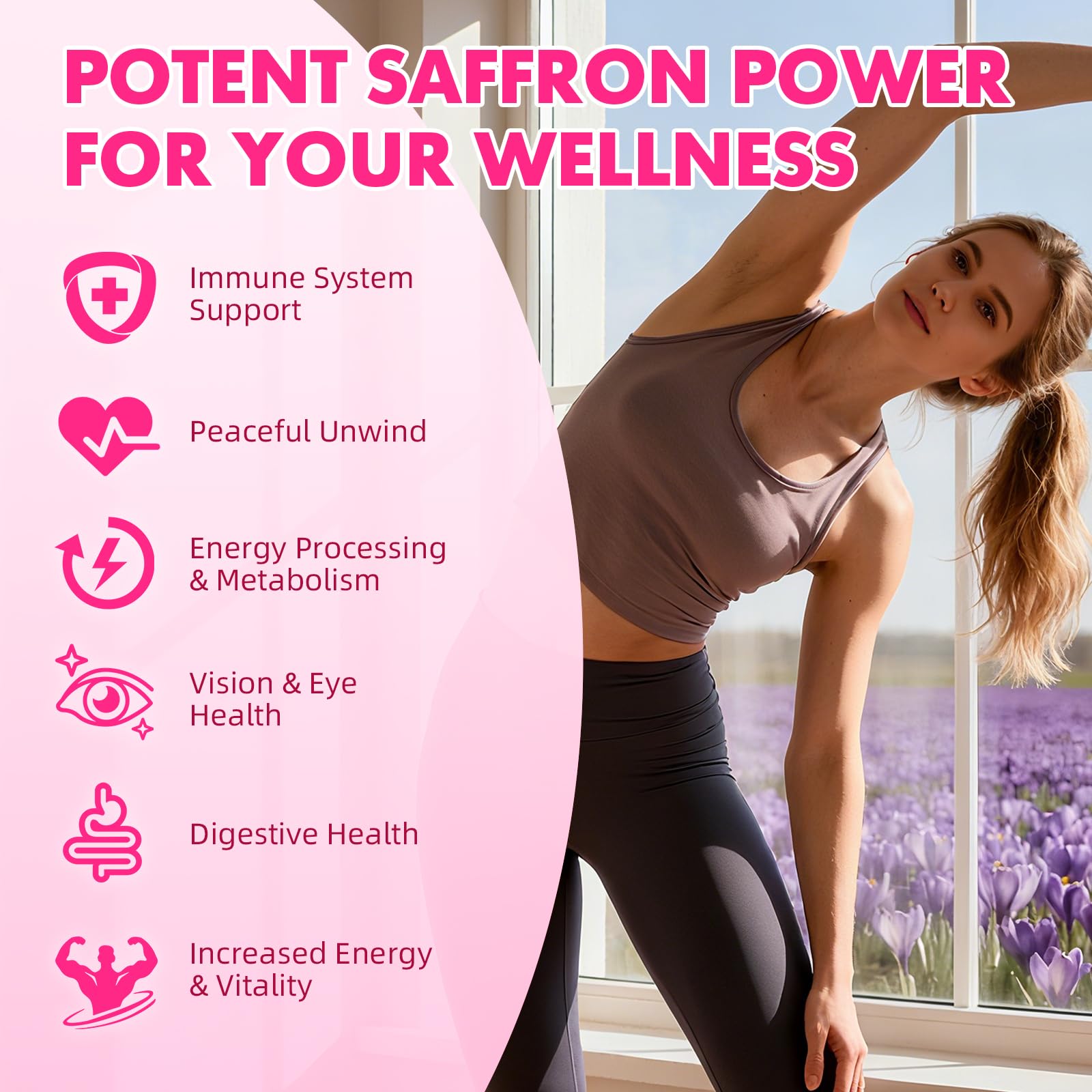 Saffron Gummies for Adult Kids - with Saffron 88.5mg, Vitamins D3 & B6, Magnesium, Zinc, Ashwagandha, L - Theanine, St. John's Wort - Supports Mood & Focus, Strawberry Flavor, 120 Count SaajoorBuy Supplements Australia