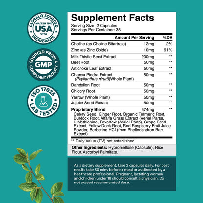 Liver Cleanse Detox & Repair Formula - Herbal Liver Support Supplement