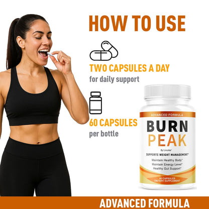 (3 Pack) Burn Peak Capsules - Official BurnPeak Weight Pills Advanced Premium Support, All Natural Burn Peak Pink Salt Trick Supplement for Overall Health & Wellness Reviews, 180 Capsules for 3 Months LIVORKABuy Supplements Australia