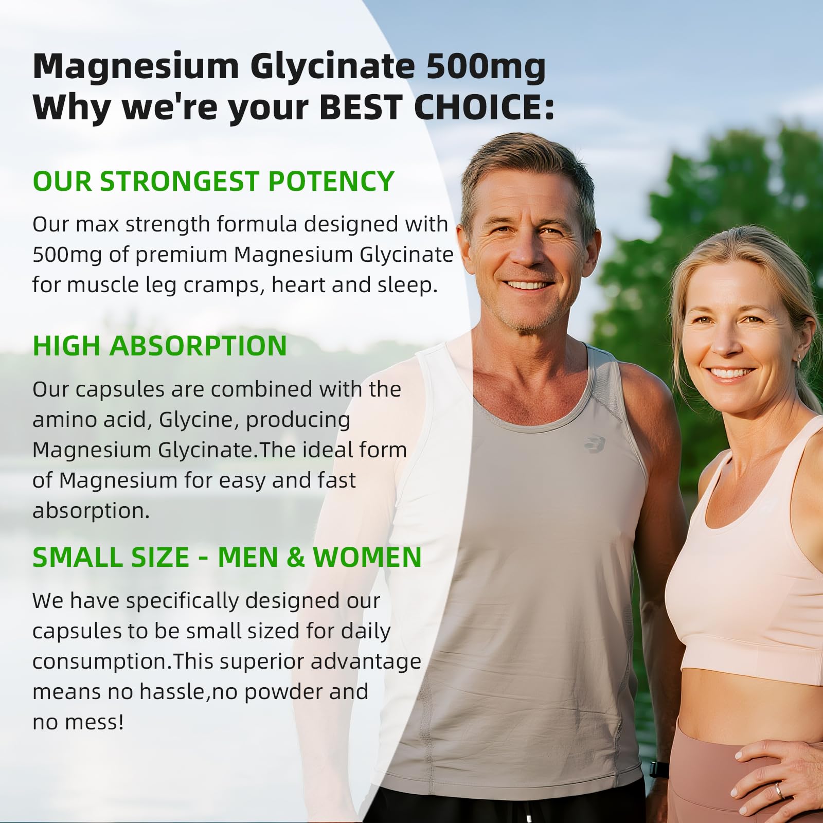Magnesium Glycinate 500mg Softgels Supplement, Small Easy to Swallow Magnesium Gelcaps High Absorption for Night Leg&Sleep Support, Muscle&Bone, Calm, Non GMO, 120 Gelcaps, 60 Day Supply AlliwiseBuy Supplements Australia