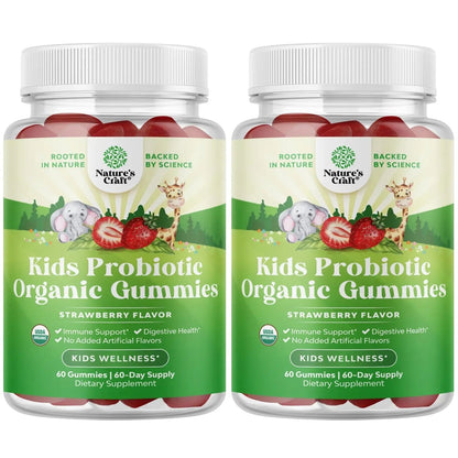 Natures Craft USDA Organic Probiotic Gummies for Kids - Vegan Non-GMO Kids Probiotic Gummy Vitamin for Immunity and Digestive Health Natures CraftBuy Supplements Australia