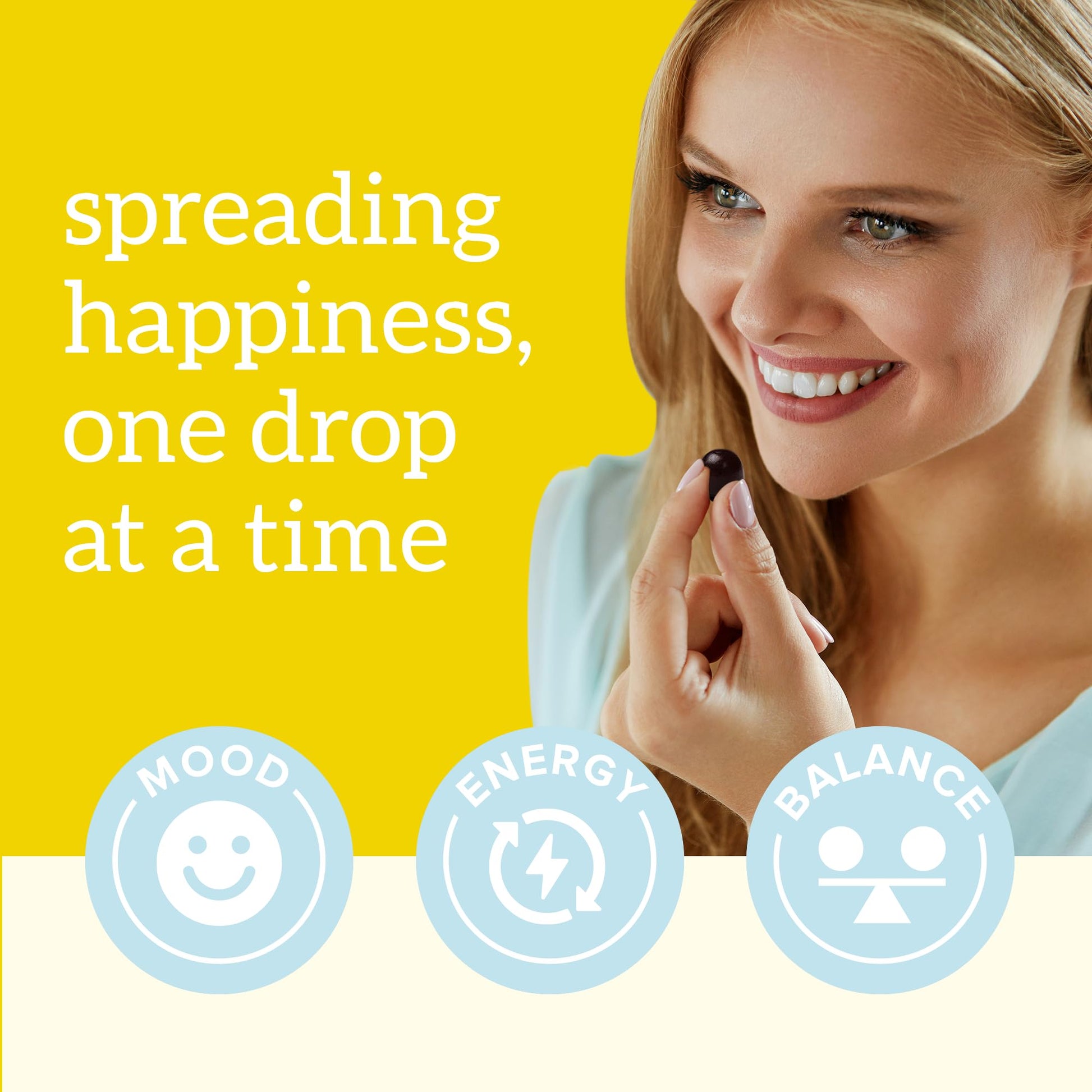 Organifi Happy Drops - Daily Superfood Happy Gummies for Adults - Mood Support Supplement for Balance, Bliss, Energy and Taking the Edge Off - Sweet Lemon Flavor - 60 Gummies OrganifiBuy Supplements Australia