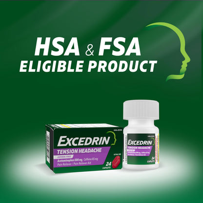 Excedrin Tension Headache Relief Caplets Without Aspirin for Head, Neck and Shoulder Pain Relief - 100 Count ExcedrinBuy Supplements Australia