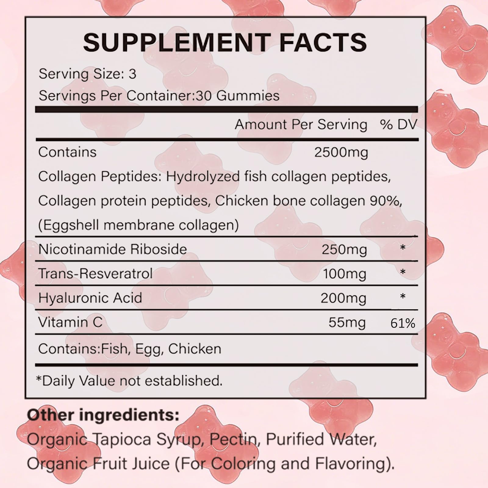 PBZPBZ Glow Collagen Gummies with Hyaluronic Acid & Resveratrol | Gentle Support for Skin, Hair & Nail Care | Non-GMO | 90 Count (1) PBZPBZBuy Supplements Australia