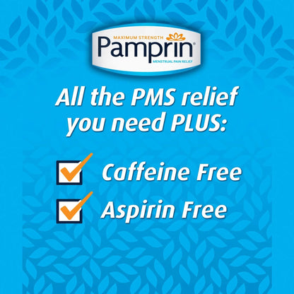 Pamprin Multi-Symptom Formula, with Acetaminophen, Menstrual Period Symptoms Relief, 20 Caplets (Pack of 3) PamprinBuy Supplements Australia