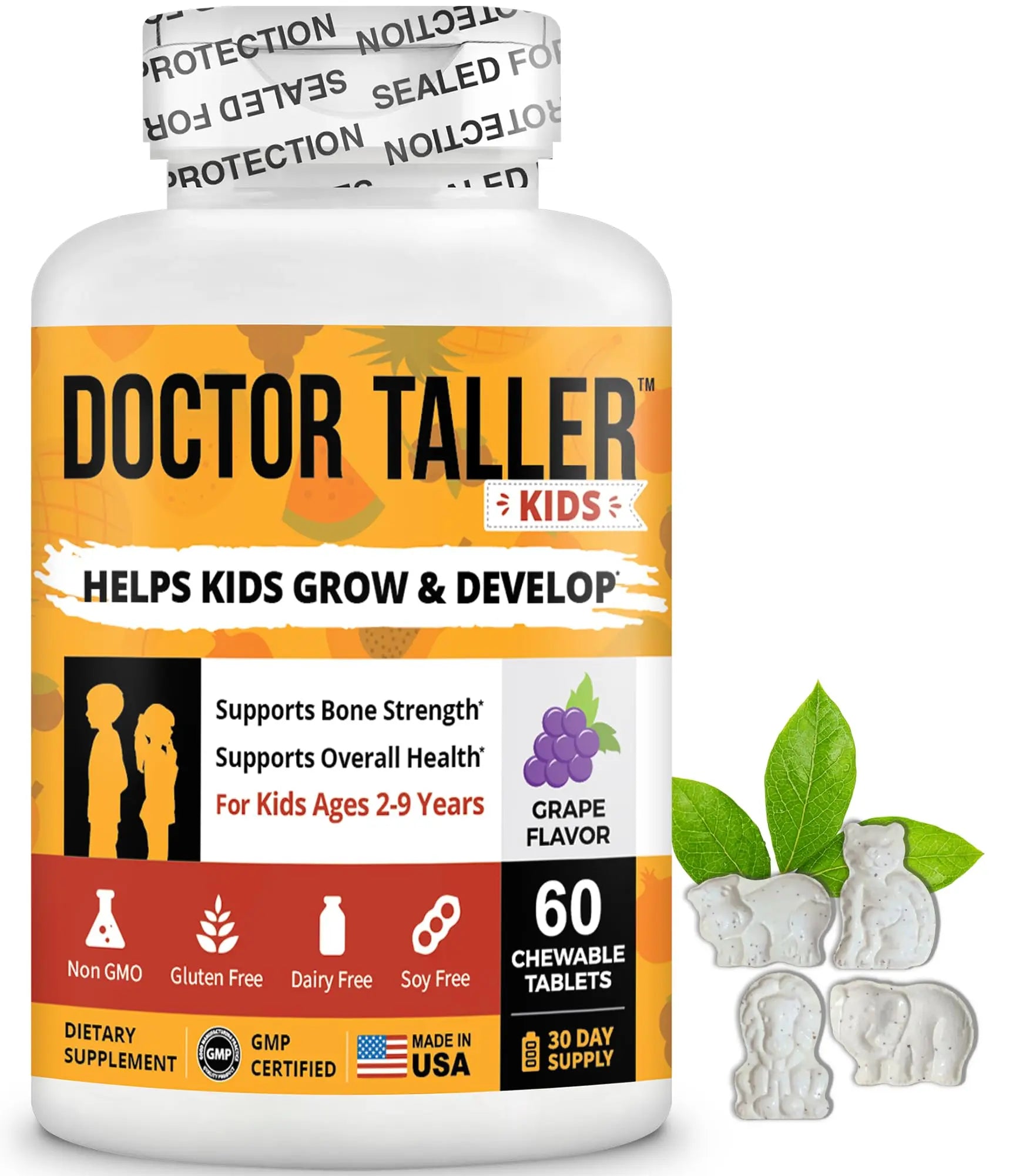 NuBest Doctor Taller Kids - Kids Multivitamins, Toddler Vitamins - Support Healthy, Immunity and Bone Strength for Ages 2 to 9 NuBest