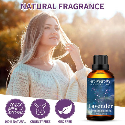 BURIBURI Lavender Essential Oil 100ML, 100% Pure Undiluted, Natural, Organic Aromatherapy Oil Lavender Oils BURIBURIBuy Supplements Australia