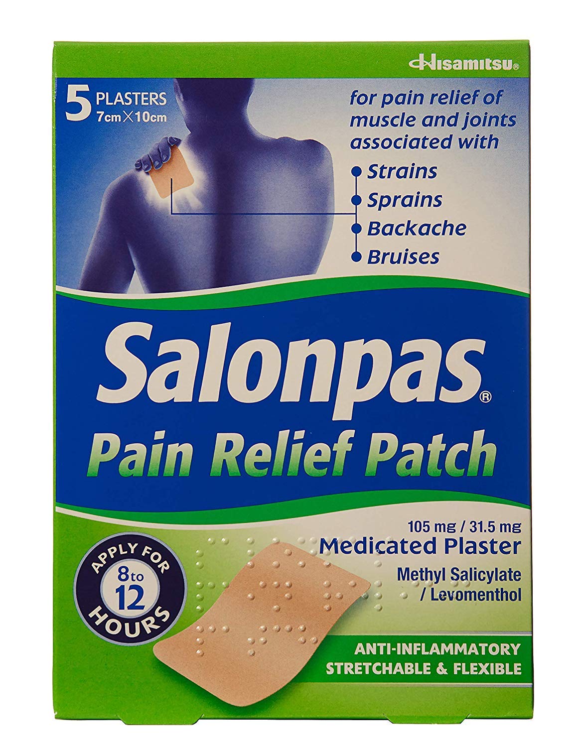 Salonpas Pain Relief Patches 5 Each SalonpasBuy Supplements Australia