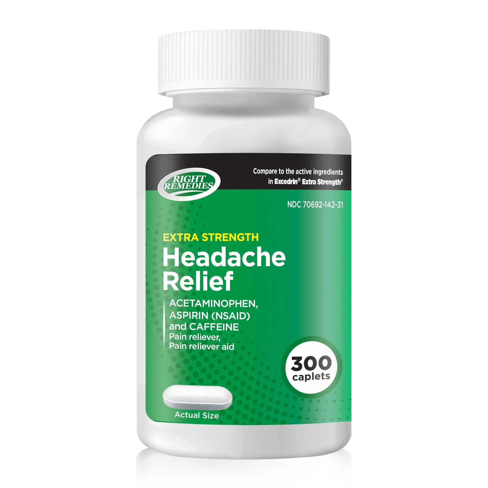 RIGHT REMEDIES Extra Strength Headache Relief with Acetaminophen, Aspirin (NSAID) & Caffeine, (300 caplets), Back & Body Pain Relief, Compare to The Active Ingredients in Excedrin® Extra Strength RIGHT REMEDIESBuy Supplements Australia