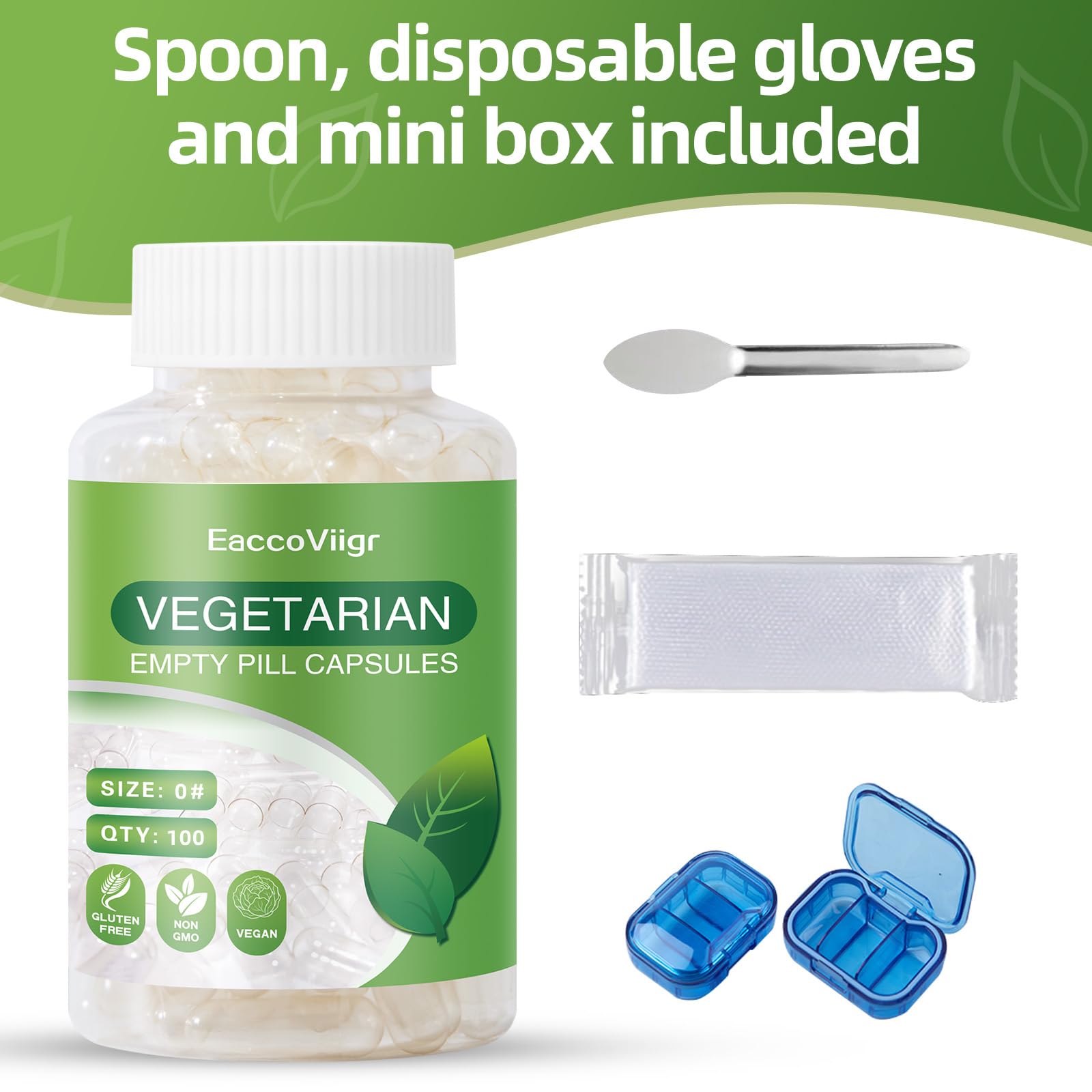 EaccoViigr Size 0 Empty Capsules - 500 Count Clear Empty Pill Capsules with Capsule Filling Kit, Fillable Vegan Vegetarian Capsule Empty for Vitamins, Easy for DIY Supplements EaccoViigrBuy Supplements Australia