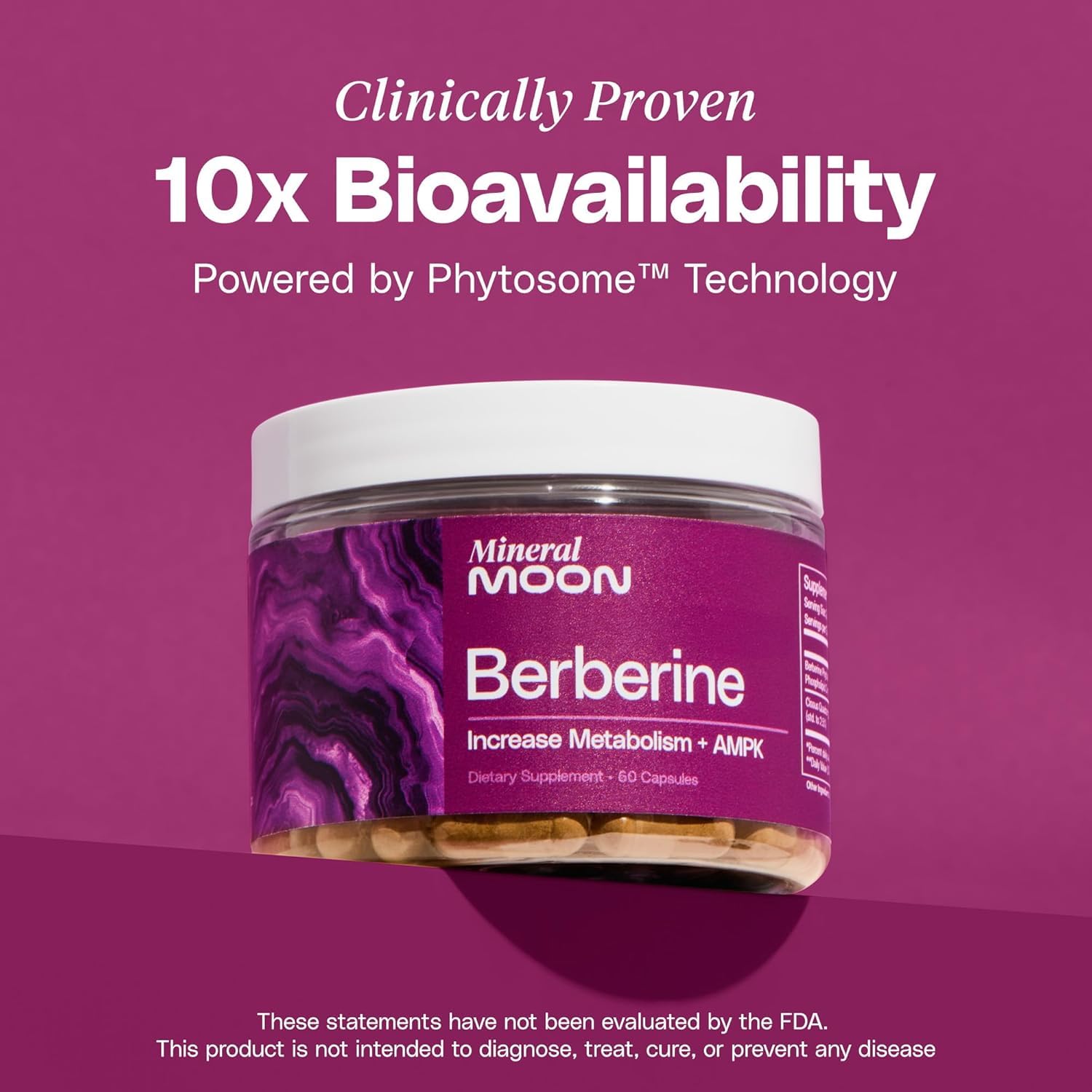Mineral Moon Premium Berberine Supplement Body Composition, 60 Capsules - with Cissus Quadrangularis & Berberine Phytosome - Supports Overall Wellness Mineral MoonBuy Supplements Australia
