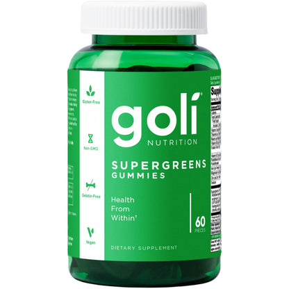 Goli Supergreens Gummies with Probiotics - Artichoke Leaf Extract, Spirulina, Kale, Vitamins A, B6, B12 - Vegan, Gluten-Free, Non-GMO GoliBuy Supplements Australia