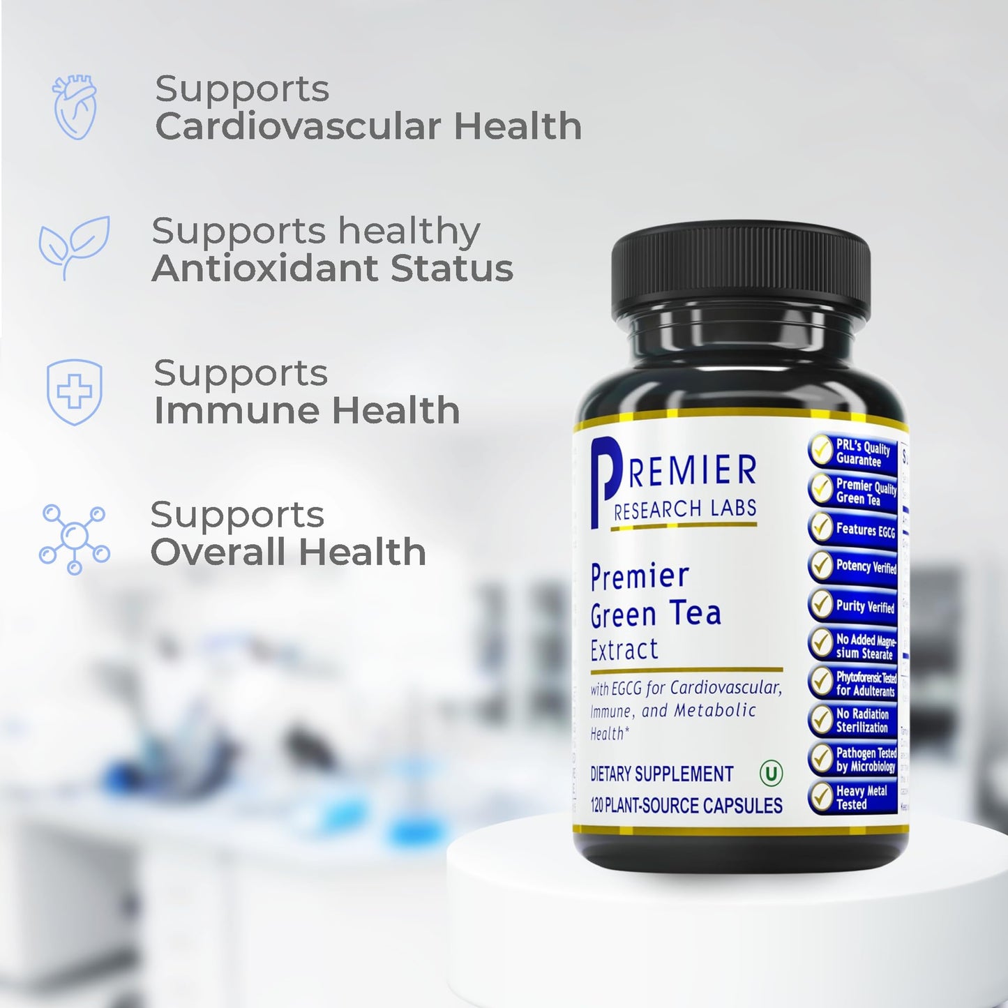 Premier Research Labs Premier Green Tea Extract - Green Tea Capsules, Green Tea Extract Pills, Green Tea Supplement with ECGC, Camellia Sinensis, Pure, Vegan Friendly - 120 Vegetarian Capsules Premier Research LabsBuy Supplements Australia